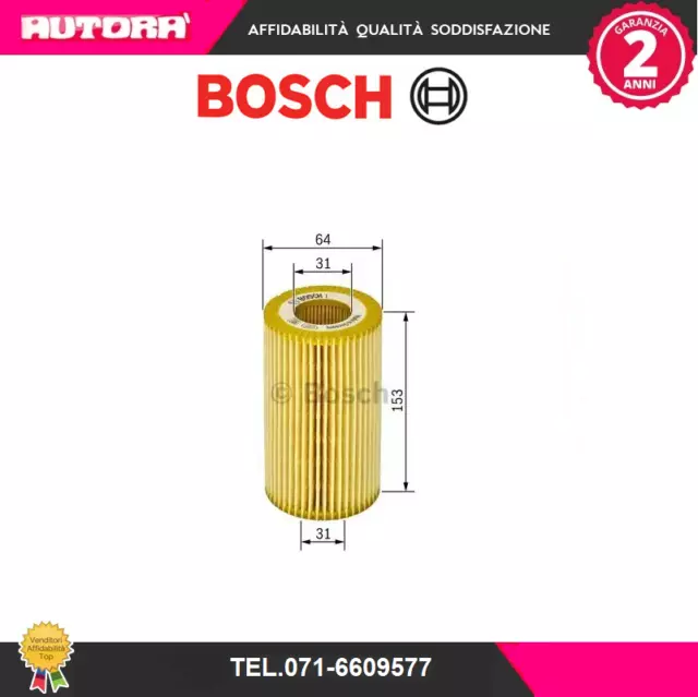 1457429252 Filtro olio adatto a Bmw (MARCA BOSCH)