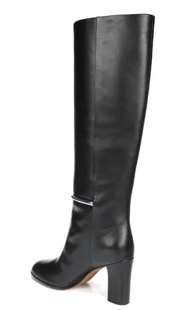 Via Spiga Shaw Women's Black Leather Knee High Boots N4995 Size 9.5 M 2