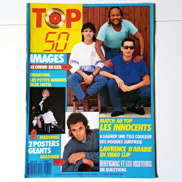 Magazine TOP 50 N°116 - Avec Poster De Sabrina, Kim Wilde, Renaud - Bon état
