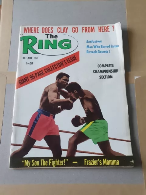 Vintage Boxing The Ring Magazine 1971 October-November (TRM.B8)