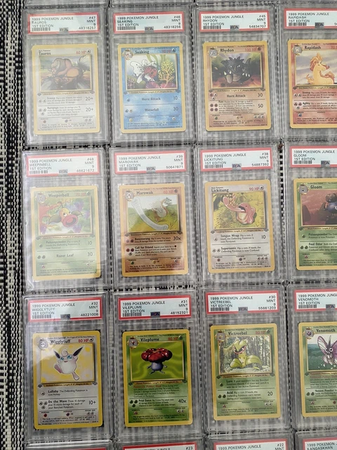 Komplettset, 1. Auflage Dschungel-Pokémon, PSA 9, 64/64, neuwertig, WOTC Vintage 5