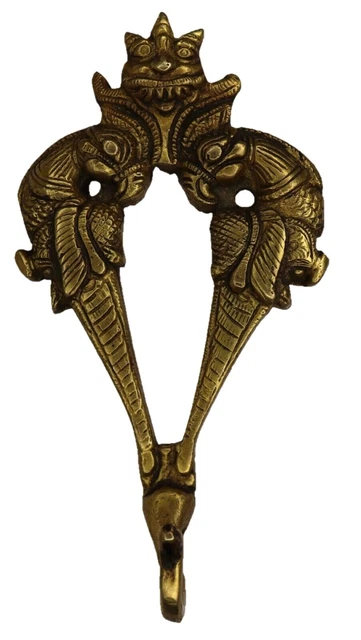 Peacock Design Victorian Finish Handmade Brass Cloth Towel 1 Hook Wall Hanger