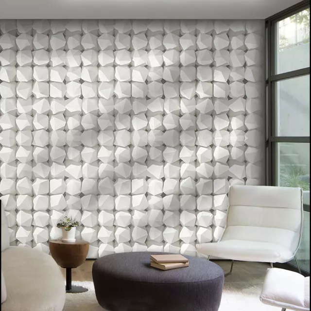 3D Bump Textured Wallpaper Cream Grey Shade Stone Home Office Decorative Murals