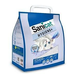 Higiene Sanicat dañada + arena para gatos - 10 litros