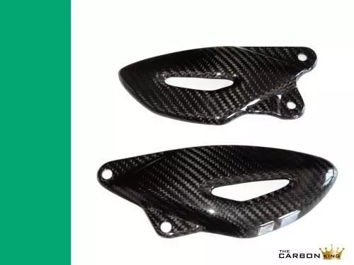 Triumph Street Triple Carbon Heel Guards 2007-12 In Twill Gloss Weave Fibre