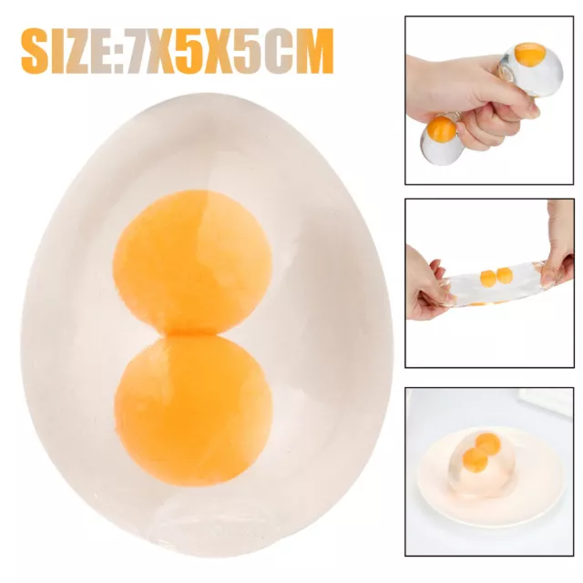 Funky Egg Splat Ball Squishy Toys Stress Relief Eggs Yolk Balls Toy For Children