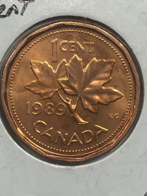 1989 Canada Uncirculated One Cent Foreign Coin #1831