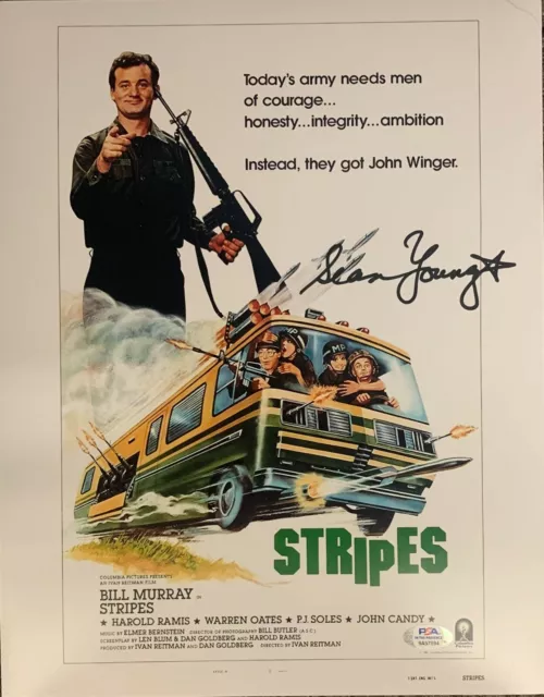 Sean Young autographed signed 11x14 photo Stripes PSA Witness Bill Murray