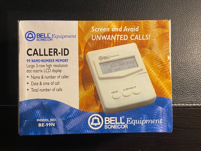 Bell Equipment Sonecor Caller-ID Model BE-99N 1997 New Open Box