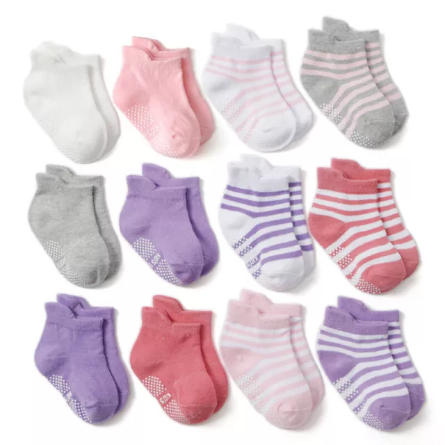 12 Pairs Toddler Ankle Kids Socks Baby Socks Soft Cotton Infant Boys Girls Socks