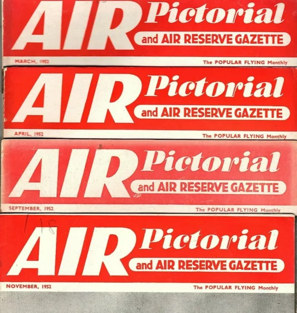 Air Pictorial 1952 Aviation Magazine Back Issues Monthly Selection from LIst