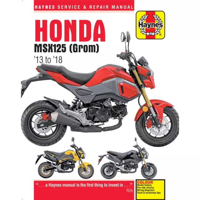 Honda MSX125 Grom 2013-2018 Haynes Workshop Service Repair Manual 6426