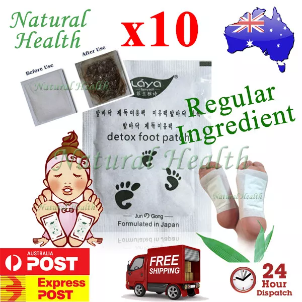 10 Detox Foot Pad Patch KINOKI Herbal Weight loss toxin removal Regular