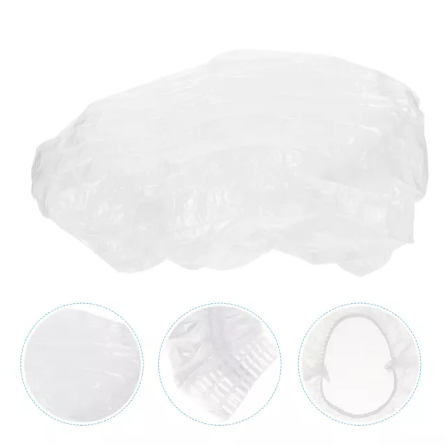 200 Pcs White or Disposable Shower Cap Miss Hair Turbans for Women