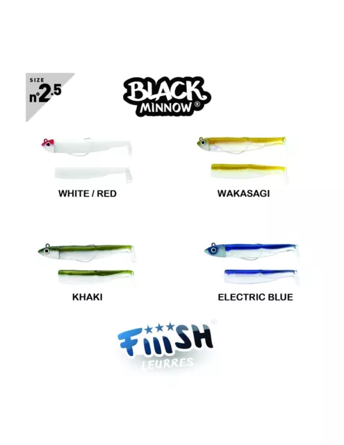 Fiiish Black Minnow No.2.5 10.5cm Lures Combo Pack Bass Wrasse Pollock Sea Trout