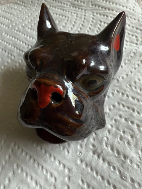 アンティーク雑貨 Vintage Chalkware Bulldog ASHTRAY 1930s アンティーク雑貨 Vintage Chalkware Bulldog ASHTRAY 1930s
