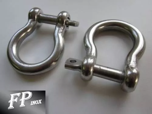 Manille lyre 6mm libre ( Lot 2 Pièces ) inox 316