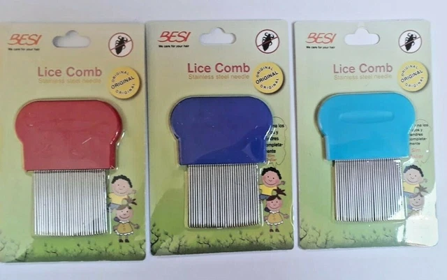 Lice Remover Nit Comb Stainless Steel Metal Tooth Head Long Teeth Comb