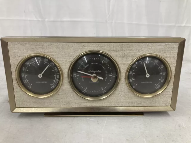 Airguide Weather Station Mid Century Thermometer Hygrometer Barometer Vtg