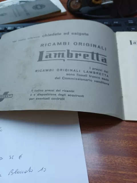 libretto uso e manutenzione lambretta 125 e