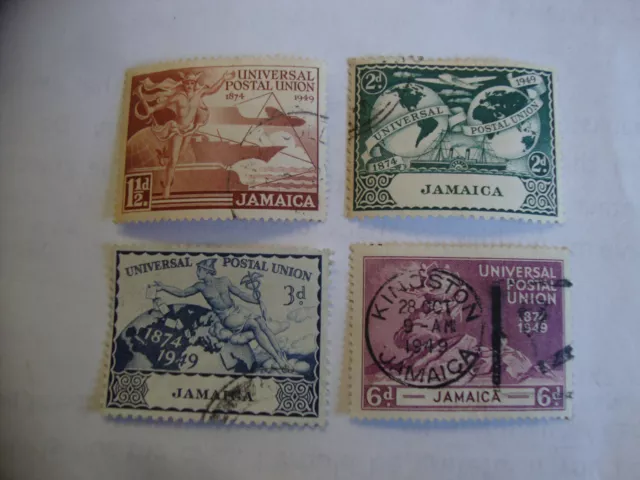 Jamaica: 1949 UPU Anniversary Set of 4 Stamps SG145-147 used