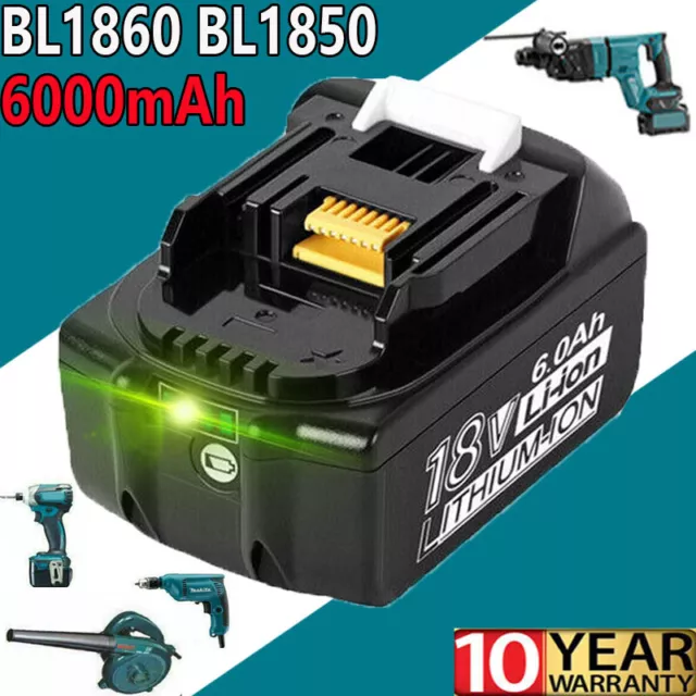 18Volt 6.0Ah Genuine Battery for Makita LXT BL1830 BL1850 BL1860 LITHIUM BL1890B