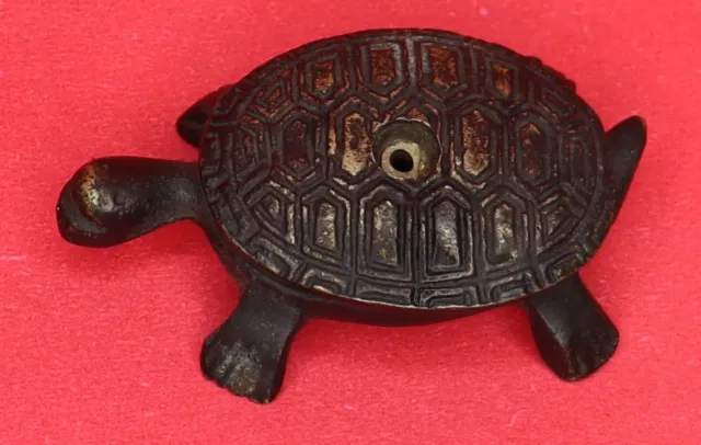 Turtle Shape Vintage Style Brass Incense Stick Holder Home Décor Figure BA2038
