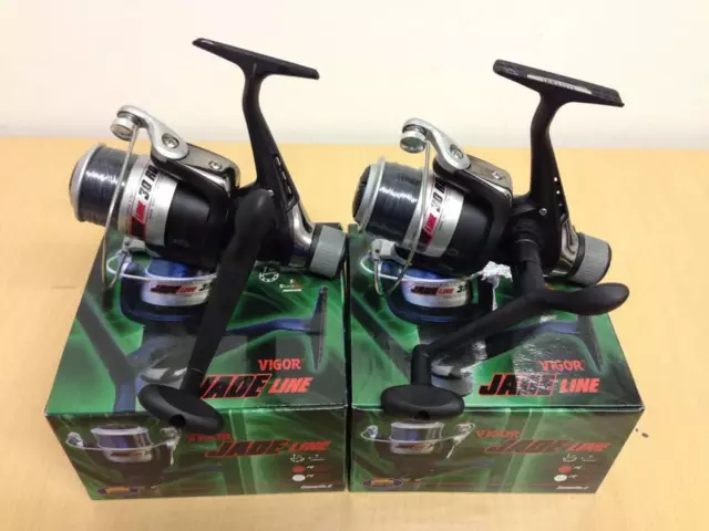 2 New Lineaeffe Vigor Jade 30 Coarse Spinning Fishing Reels With Grey Line 030