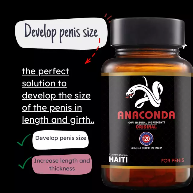Cápsula anaconda desarrollador de pene  resultados permanentes 100% Natural