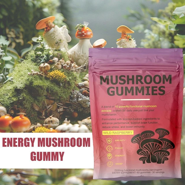 SKY NUTRITION MUSHROOM Gummies Immune Support & Energy Boost 60Pcs £