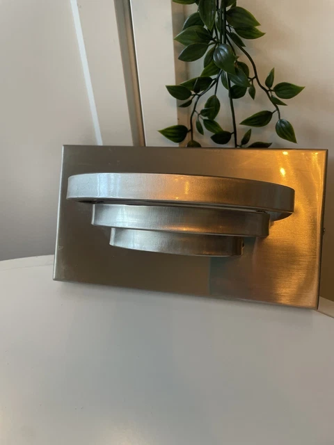 Lampada da parete a gradini argento cromato Art Déco * necessita di attenzione