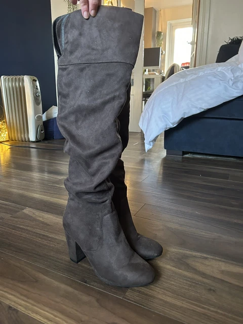 Emilie Brown Over The Knee Suede Boots main image 1