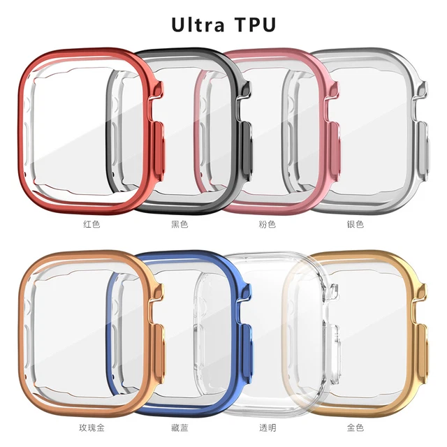 Apple Watch Schutzhülle Serie1 2 3 4 5 6 7 8 Ultra Silikon Hülle Displayschutz 3