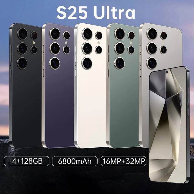 Smartphone S25 Ultra 5G Débloqué - Android 13, 128 Go, 6.8" - Double SIM - Processeur Octa Core - Neuf