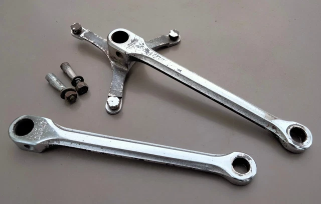Pédalier vélo vintage SOLIDA acier chromé France bicycle crankset old