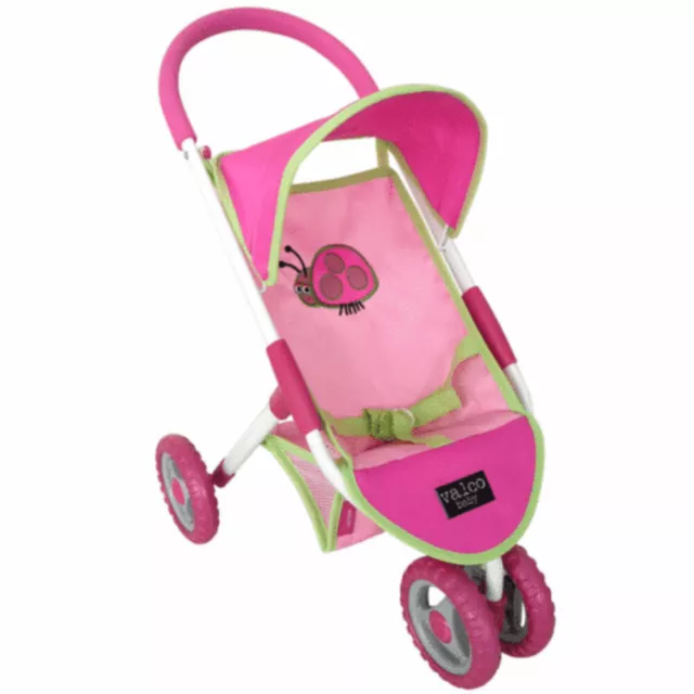 Valco 56cm Baby Like Mum Doll Pram/Mini Stroller Toy/Kids/Children/Ladybug/Pink