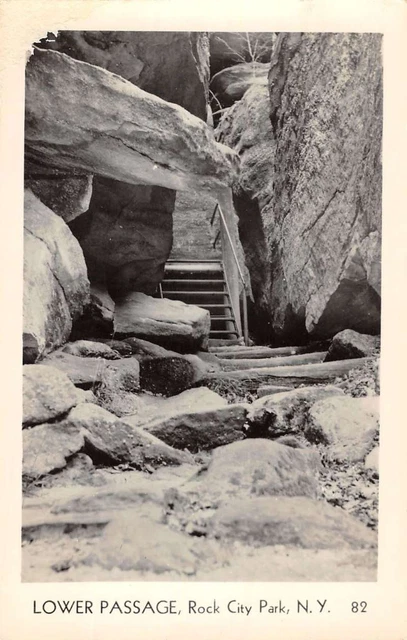 Rock City Park New York Lower Passage Real Photo Antique Postcard K39582