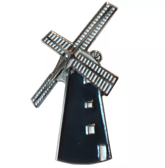 Windmill Metal Enamel Pin Badge or Brooch Holland Dutch Netherlands Mill NEW