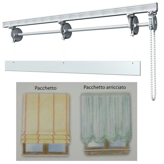 Bastone, sistema tende pacchetto con catenella EMMEBI AT430F scorritenda profilo