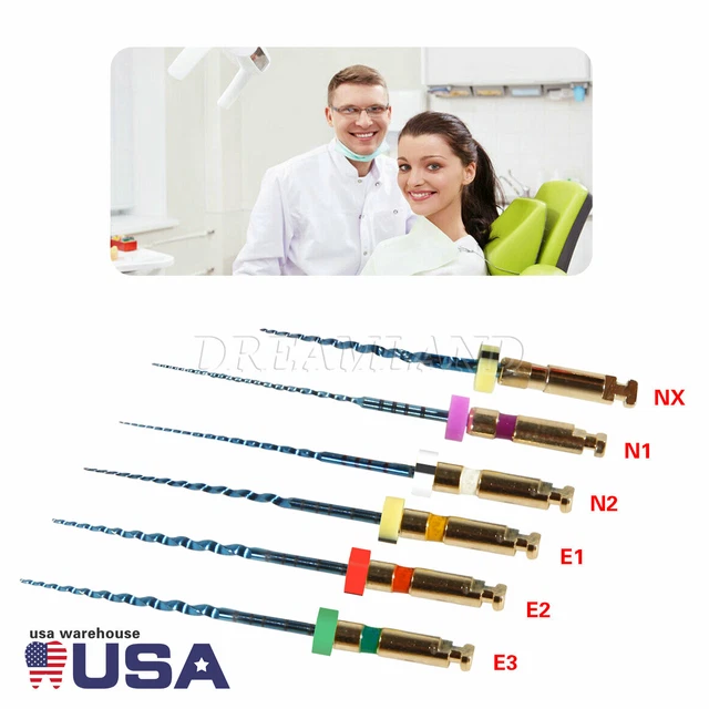 DENTAL ENDO ROTARY Files Super Niti Elastic for Endo Motor 6PCS £6.53