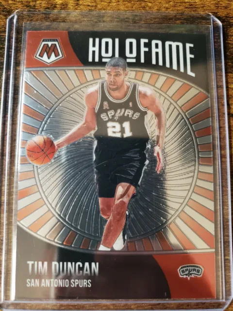 2020-21 Panini Mosaic Tim Duncan Holofame Insert #5 San Antonio Spurs HOF MVP