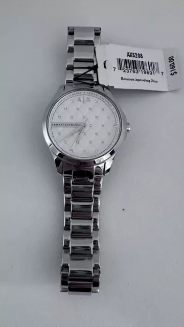 ARMANI EXCHANGE LADIES Quilted Dial Stainless Steel Bracelet Watch AX5208 New 45.00 PicClick UK