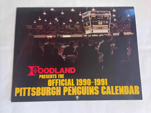 Foodland Presents the Official 1990-1991 Pittsburgh Penguins Calendar (CP23)