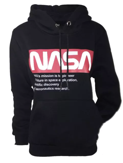 felpa da uomo scritta nasa con cappuccio di marca felpato caldo cotone regolare