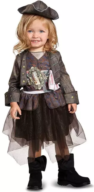 Captain Jack Sparrow Tutu Pirates Caribbean 5 Halloween Toddler Child Costume