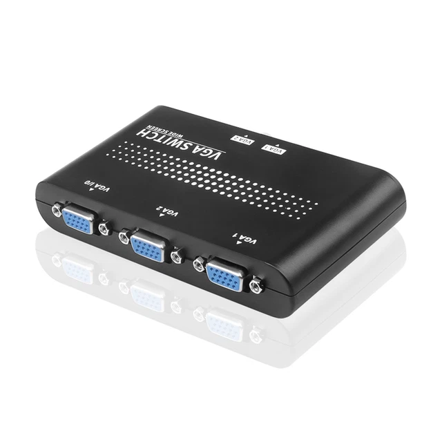 Boîtier Switch VGA 2 PC Vers 1 Moniteur - Commutateur Manuel, Connexion Simple, Pour Ordinateurs Bureautiques