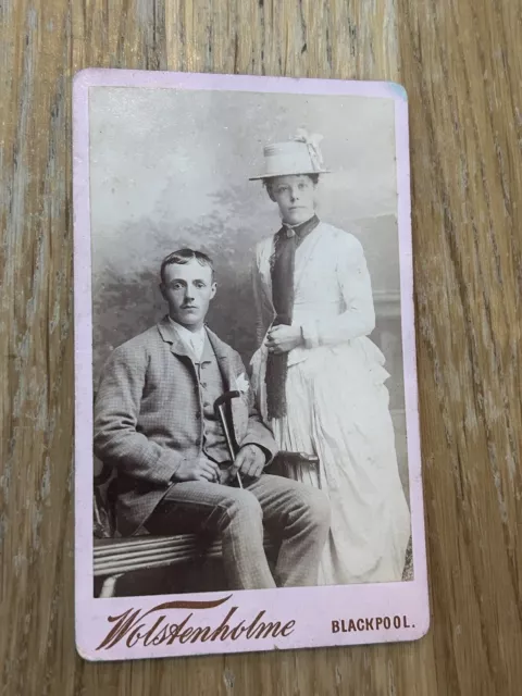 Antique Victorian Lady Dress Hat Fashion Golf Carte De Vísite Cdv Photo