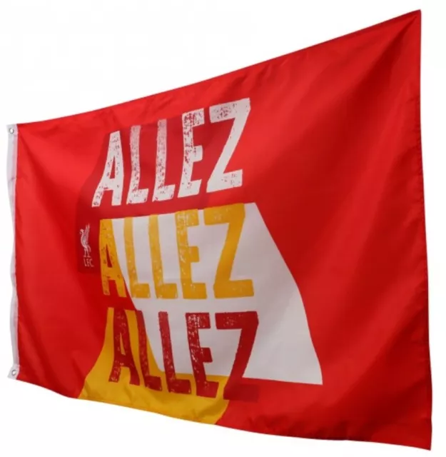 Liverpool FC Official ALLEZ ALLEZ ALLEZ Flag 150x90cm BNWT ⭐️⭐️⭐️⭐️⭐️⭐️