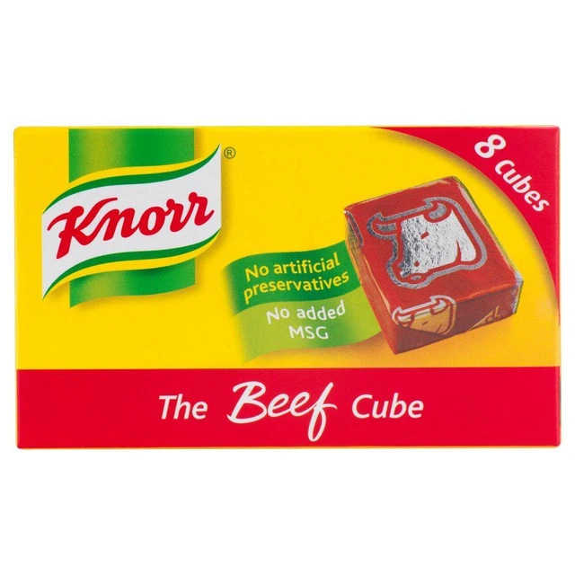 Knorr - Bouillon de boeuf - 8 cubes - lot de 4 boîtes de 80 g