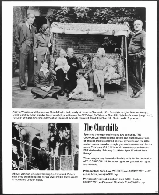 The Churchills Original 1990s TV Series PBS Promo Photo Winston Churchill